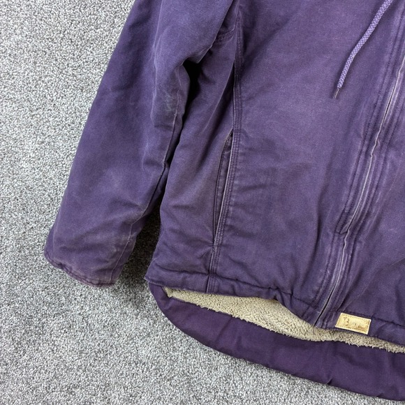 Berne Canvas Jacket Women's Small Purple Heavy Canvas Sherpa Lined - Picture 3 of 7